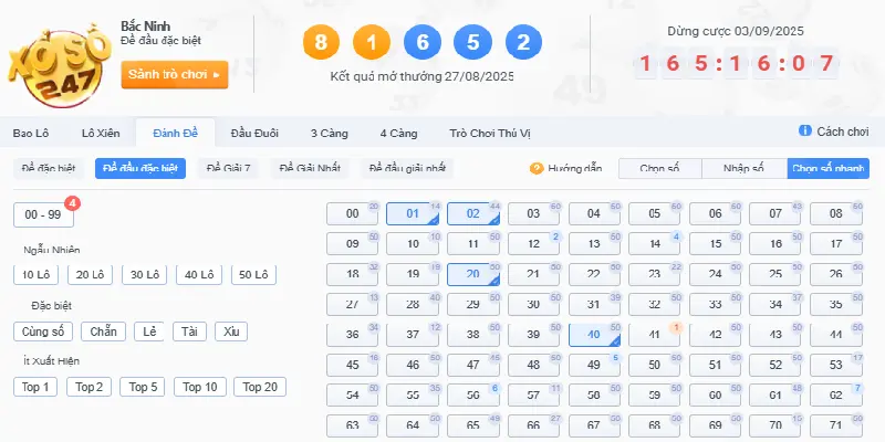 Đề đầu đặc biệt dự đoán đúng 2 số đầu trùng kết quả XSMB
