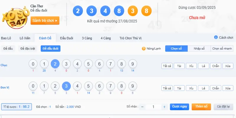 Đề đầu đuôi tăng xác suất trúng nhờ kết hợp giải ĐB và giải Tám